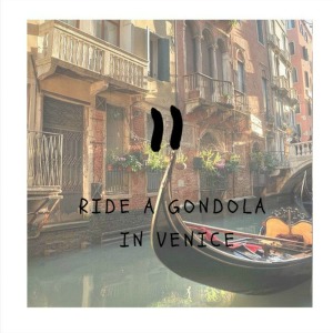 ride a gondola in venice
