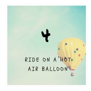 ride on a hot air balloon