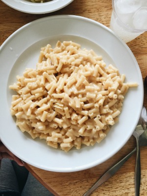 macaroni noodles served with gooey cheese