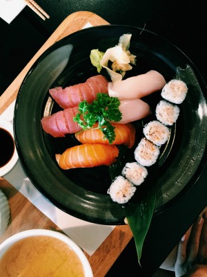 variety of sushi